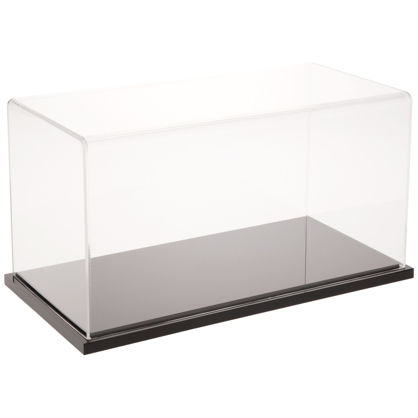 Plymor Clear Acrylic Display Case with Hardwood Base, 12