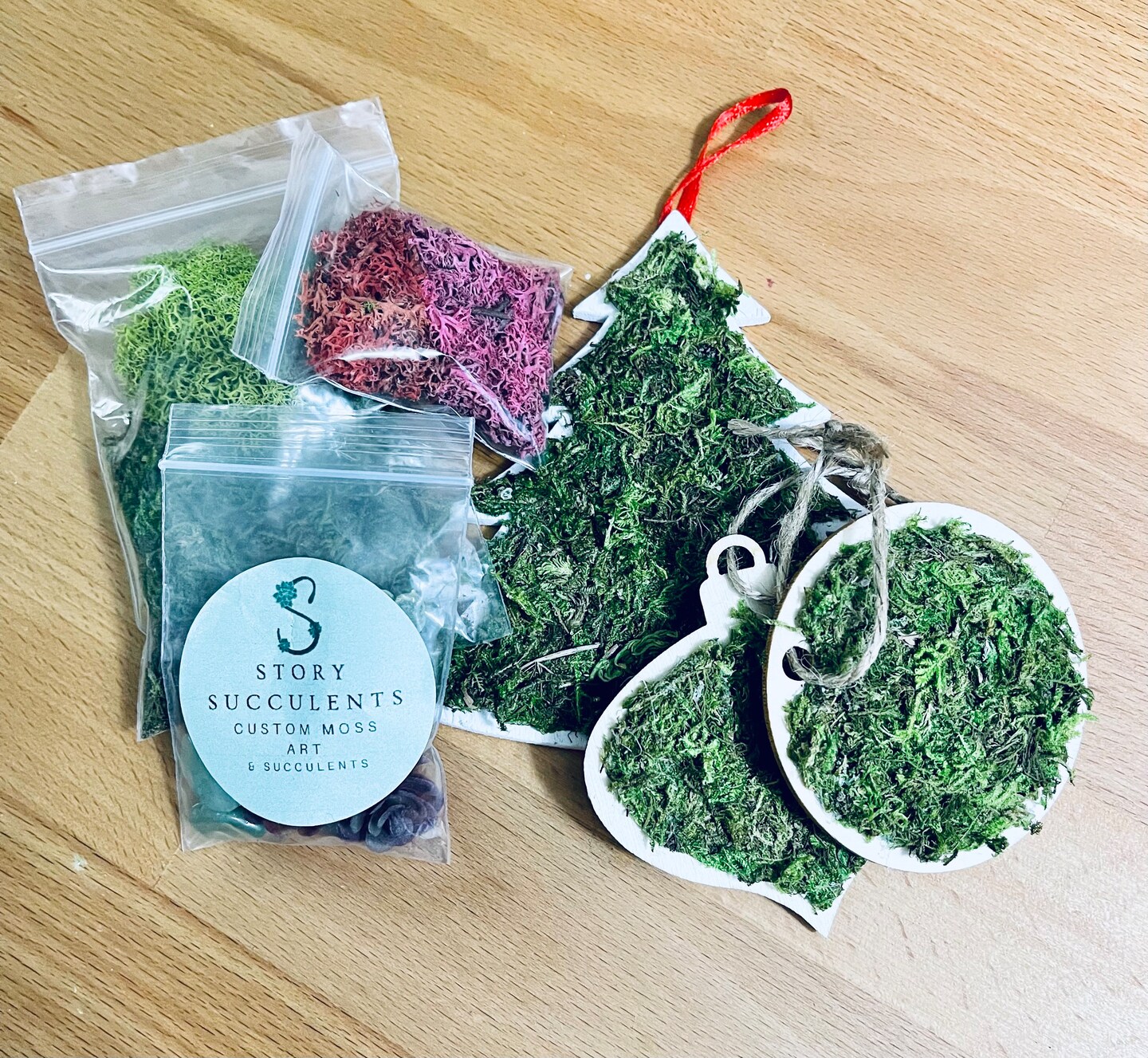 DIY Preserved Moss Christmas Ornaments: How To image 2