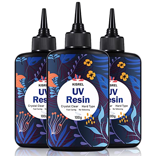 UV Resin 100g - Upgraded UV Resin Kit, Hard Type Crystal Clear Ultraviolet  Curing UV Epoxy Resin for Craft Jewelry Making