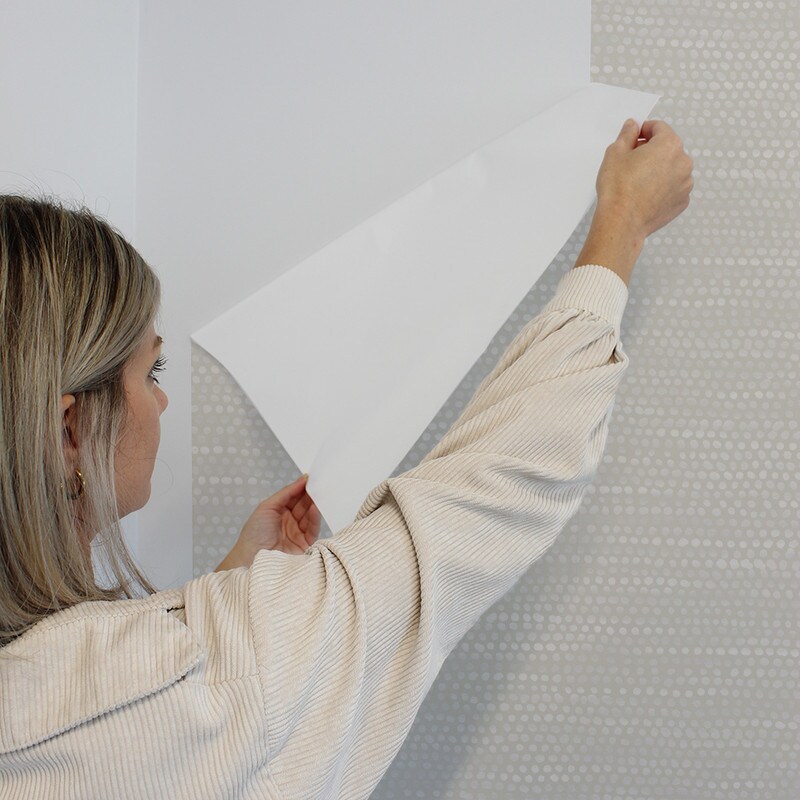 Tempaper Moire Dots Peel and Stick Wallpaper Pearl Grey