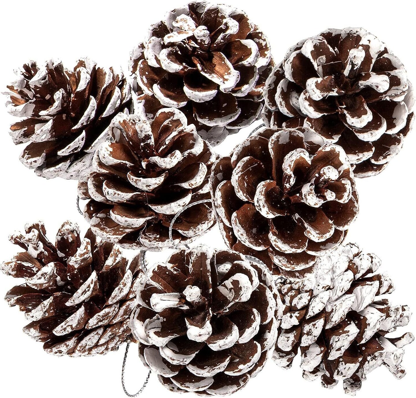 Kitcheniva Christmas Pine Cones Berry Branch Ornament With Snow