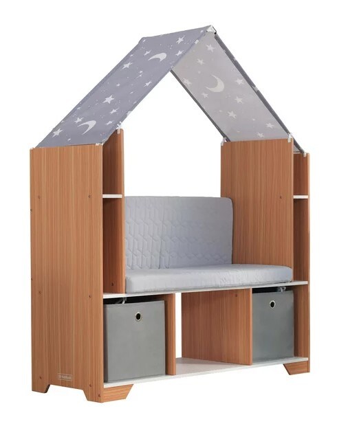 Little Dreamer Deluxe Reading Nook, Bookcase, and Storage Bins