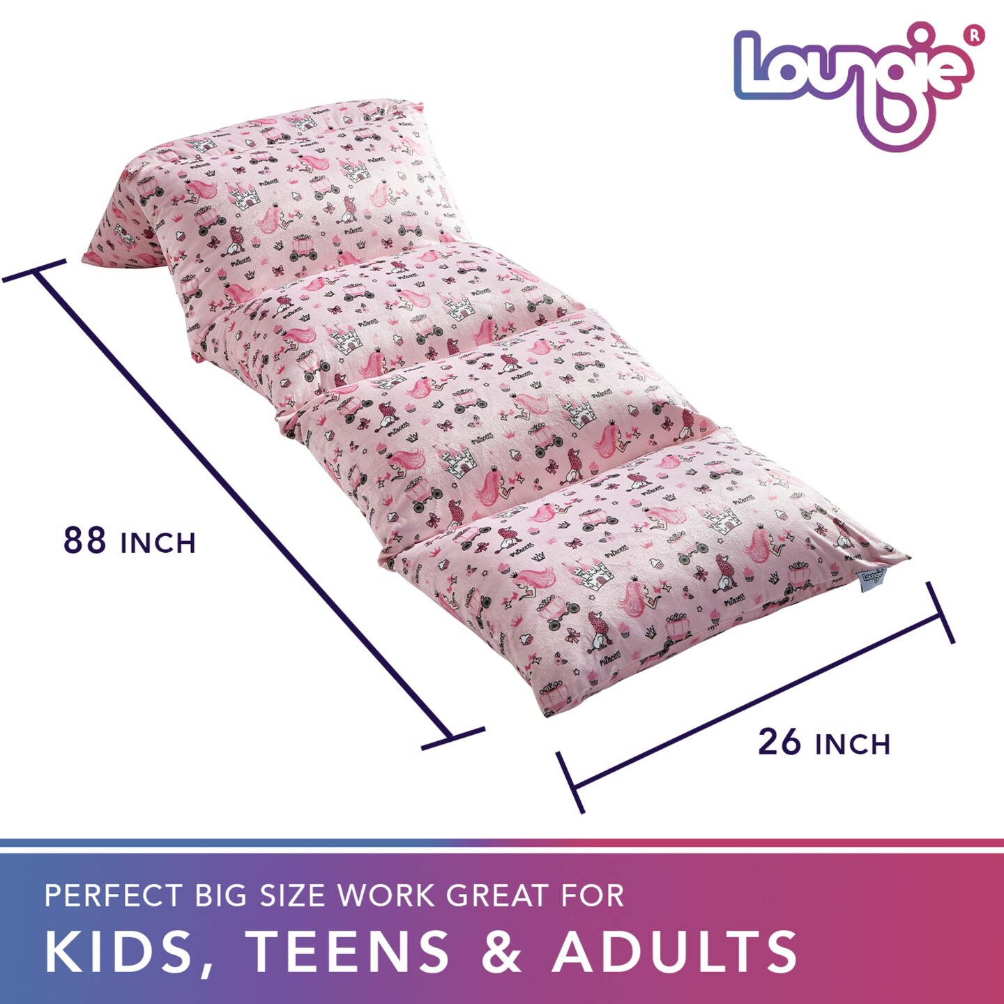 Floor Pillow Bed Cover 88&#x22;x26&#x22;