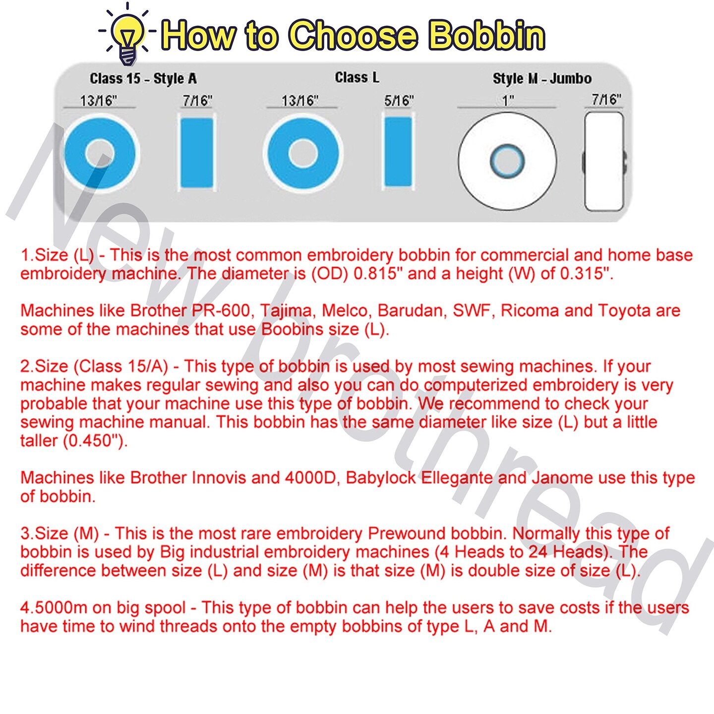 144 Pieces White 60S/2(90WT) Prewound Bobbin Thread Plastic Size A SA156 for Embroidery and Sewing Machine Cottonized Soft Feel Polyester Thread Sewing Thread