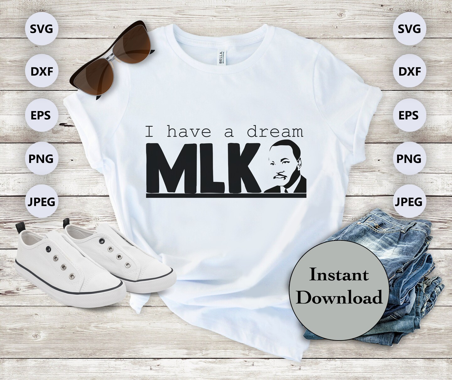 MLK Decor SVG PNG DXF EPS JPG Digital File Download, MLK Day Martin ...