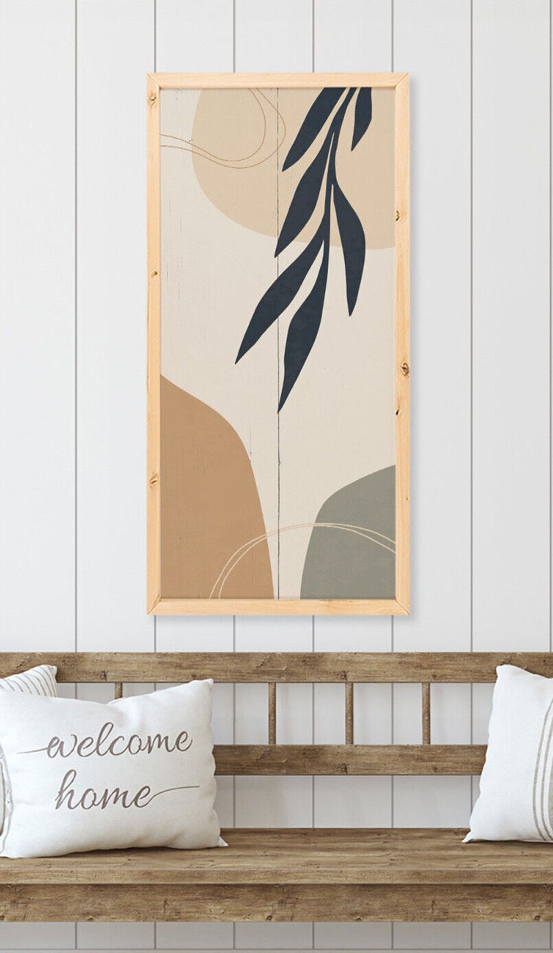 Botanical Wall Art Pastel Wood Sign Framed Housewarming Gift Boho