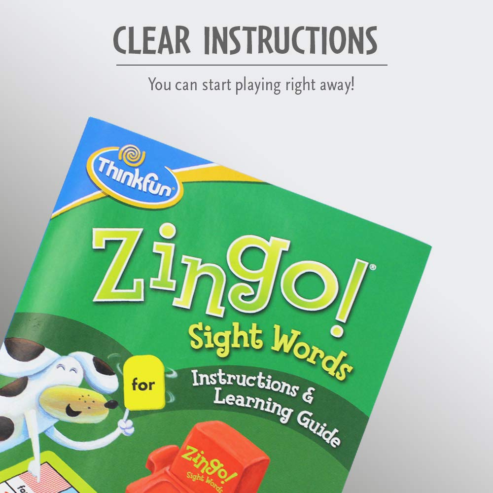 Zingo Sight Words Award Winning Early Reading Game for Pre-K to 2nd Grade - Toy of the Year Finalist, A Fun and Educational Game Developed by Educators for Boys and Girls, Multicolor