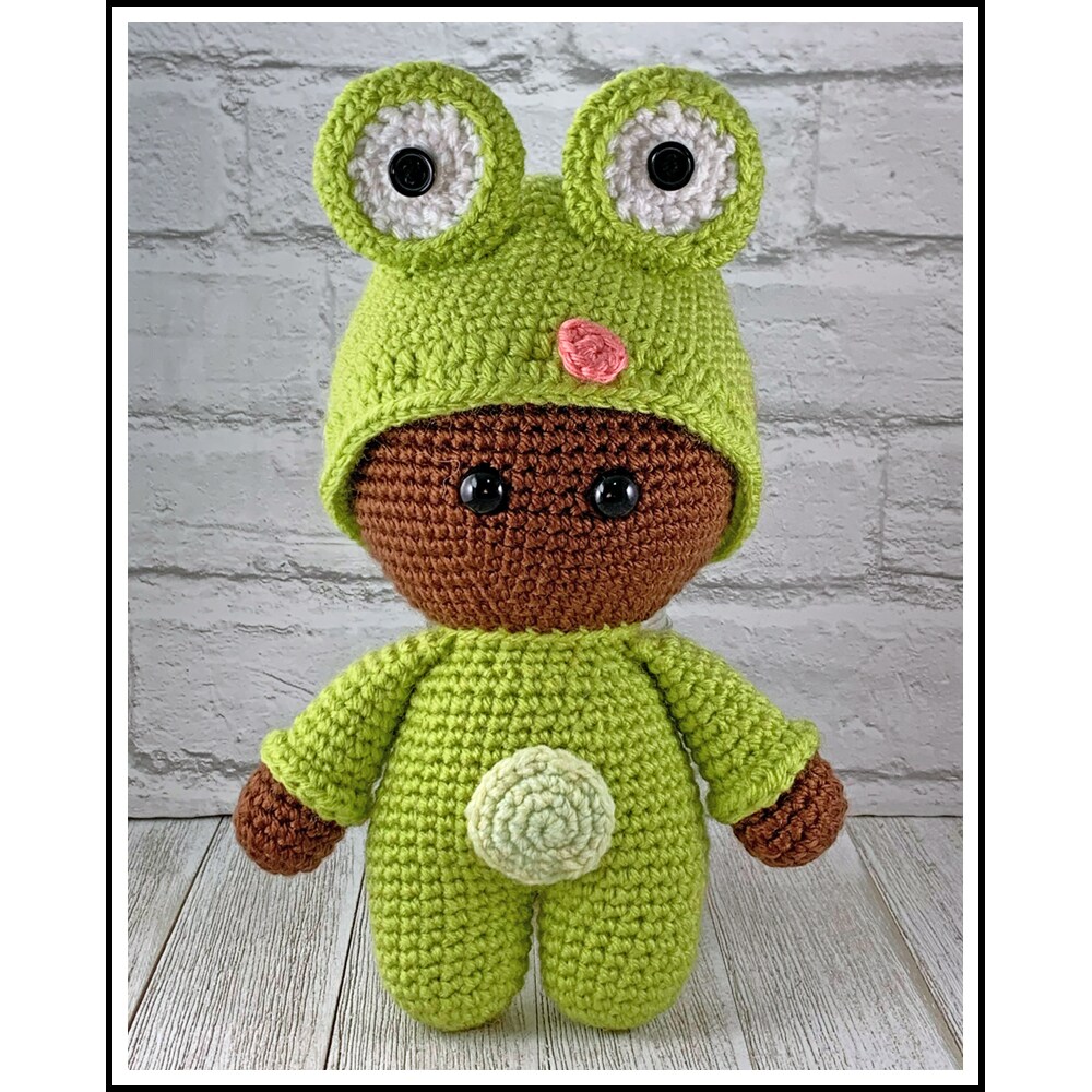 Handmade Crochet Frog Doll