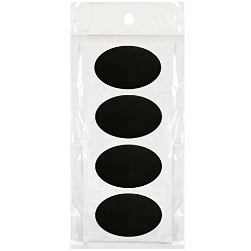 Wrapables Set of 36 Chalkboard Labels / Chalkboard Stickers, 2&#x22; x 1.5&#x22; Oval