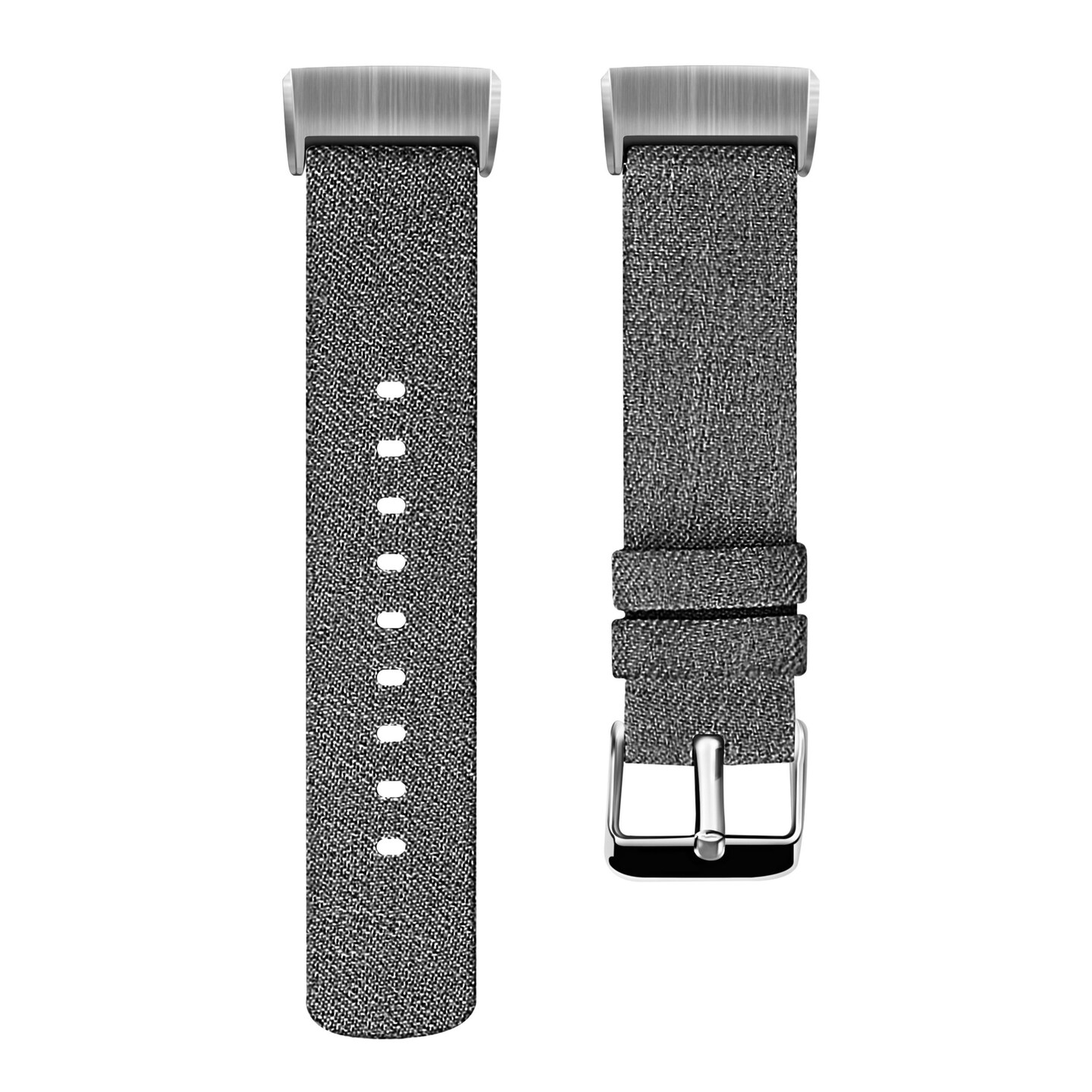 Insten Fabric Watch Band Compatible with Fitbit Charge 3, Charge 3 SE, Charge 4, and Charge 4 SE, Fitness Tracker Replacement Bands for Men and Women, Dark Gray