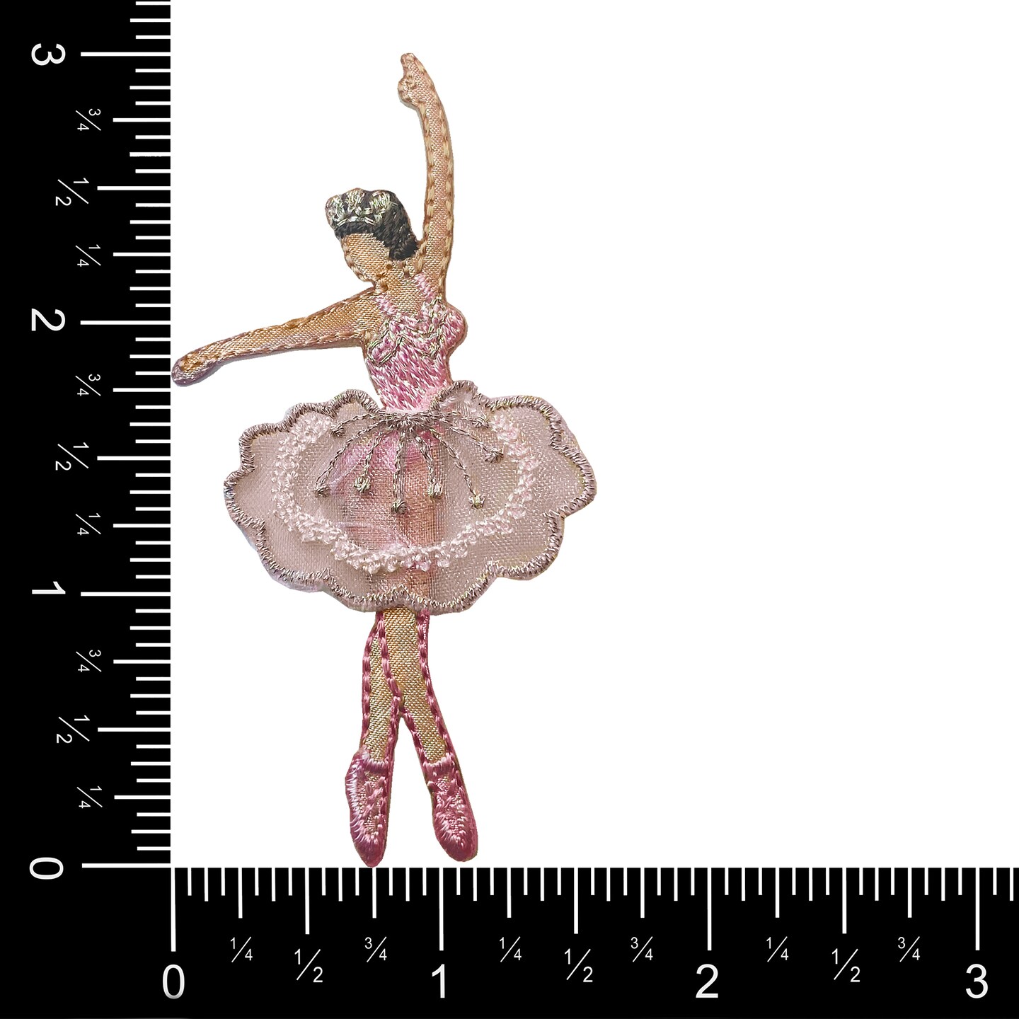 Ballerina in Pink Dress with Crown, Ballet Dancer, POC, Embroidered, Iron on Patch