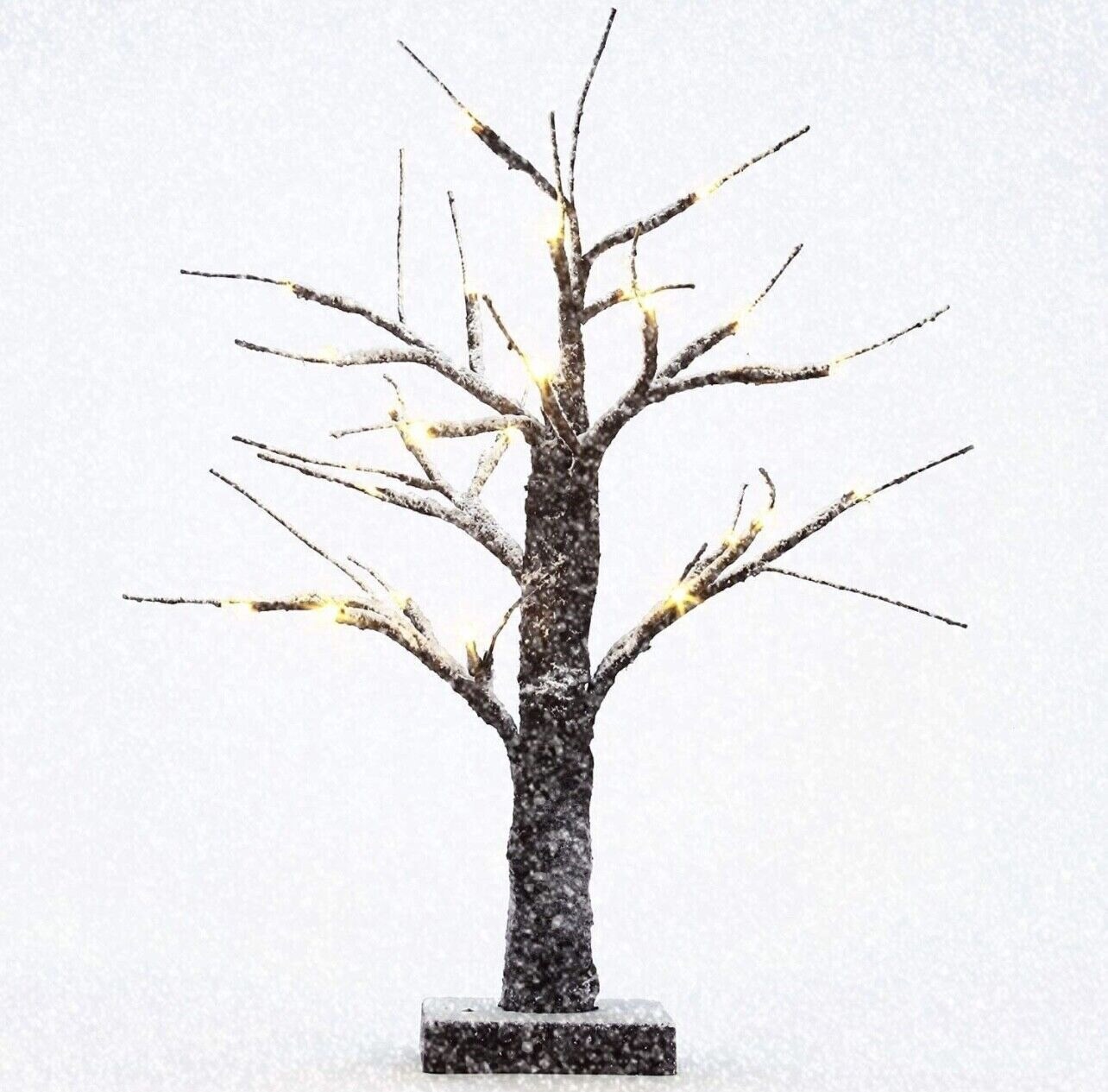 15-Inch LED Snow Bonsai Tree Table Lamp
