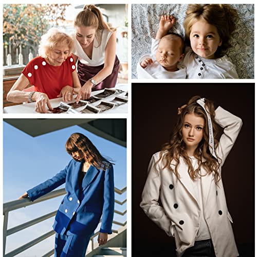 162 Pieces Mixed Resin Sewing Buttons, Eco-Friendly 1 inch Buttons with Compartmentalized Storage Box Black Buttons, 4 Holes 5 Sizes DIY White Buttons, Suitable for Sewing, DIY and Holiday Decoration.