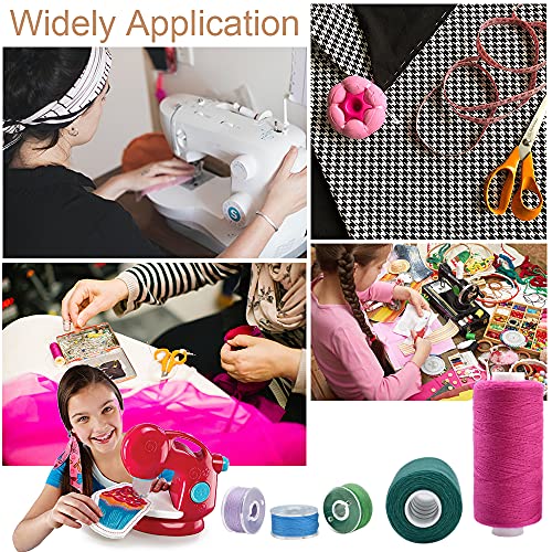 72 Pieces 36 Colors Prewound Bobbins and Thread Spools for Hand &#x26; Machine Sewing, Emergency and Travel, DIY and Home, 36 Colors 400 Yards per Polyester Thread Spools