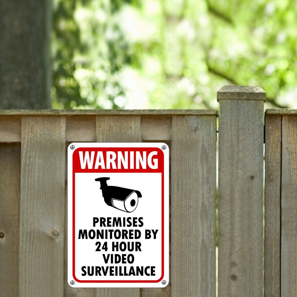 WARNING SIGNS 24 HOUR VIDEO SURVEILLANCE SECURITY SIGN