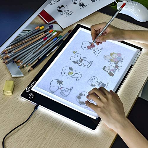LED Drawing Board Tracing Light Pad Artist Stencil Tattoo Dimming A2 A4 2  Pack, 1 - Fry's Food Stores