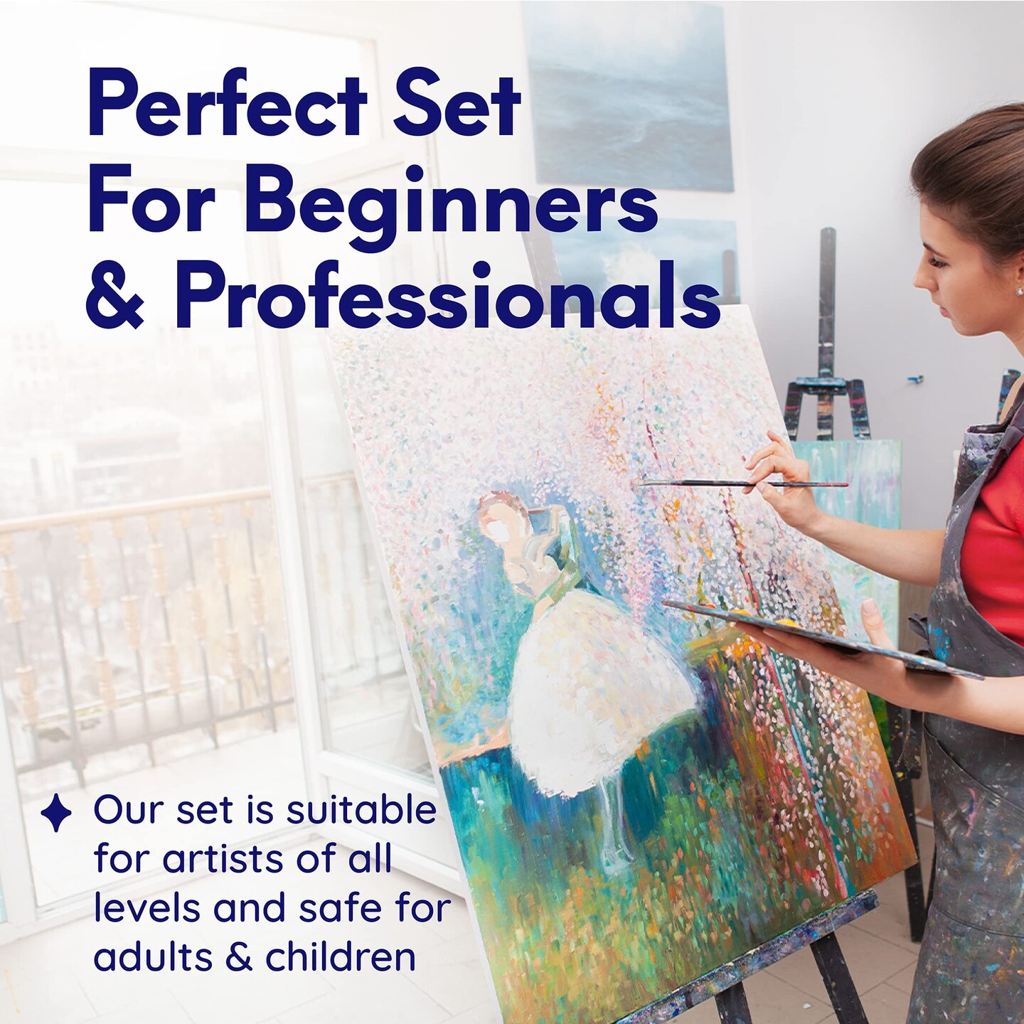 24 Oil Based Paints for Artists, Hobby Painters – Rich Pigment and Non Toxic Oil Painting Set for Artists - Ideal for Canvas, Wall Art, Landscape & Portrait Paintings