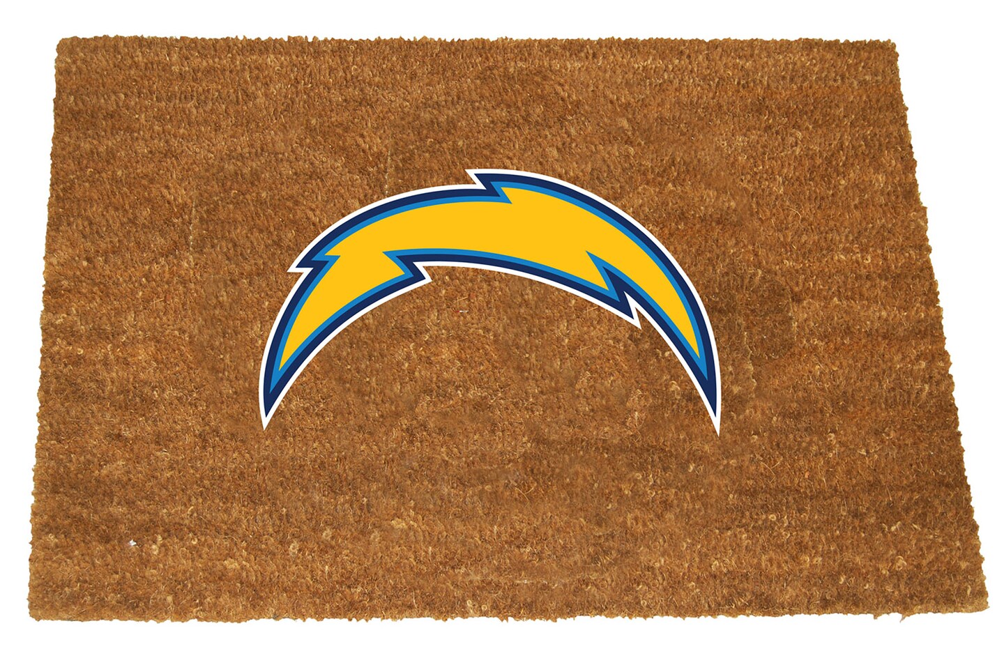 The Memory Company NFL Los Angeles Chargers Rectangular Coir Door Mat