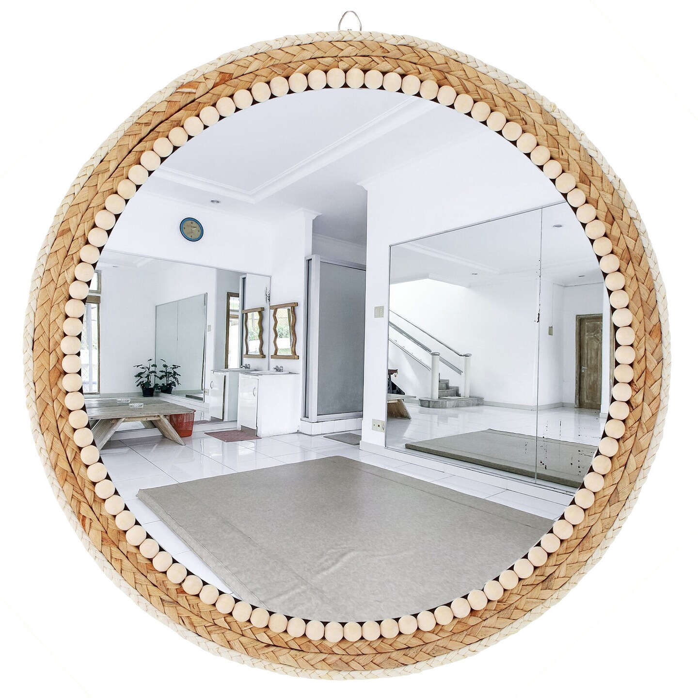 20 Inches Decorative Rattan Mirror