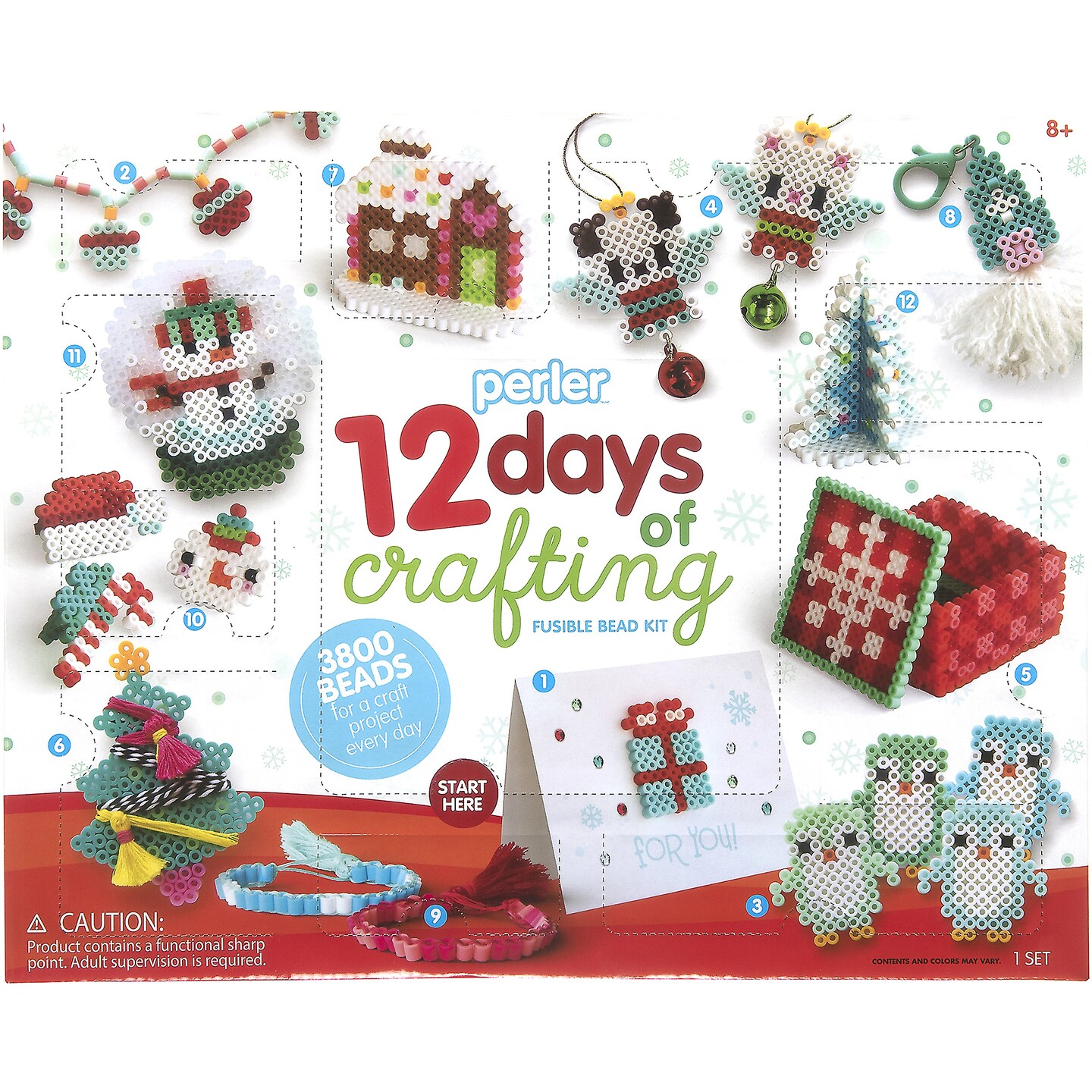 Perler Fused Bead Kit-12 Days Of Perler