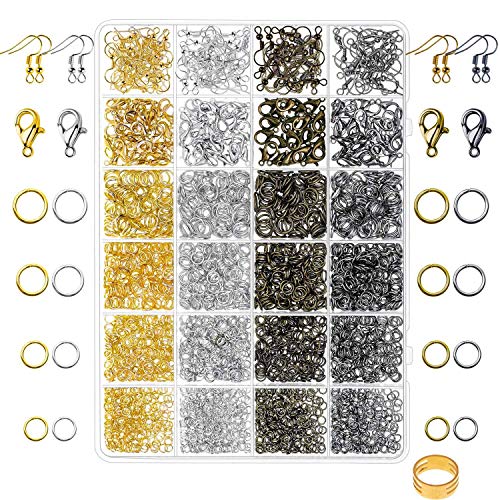 Paxcoo 3200Pcs Jewelry Necklace Repair Kit with Jump Rings Clasps and Earring Hooks for Jewelry Making Supplies Earring Making Findings and Necklace Bracelets Repair Michaels