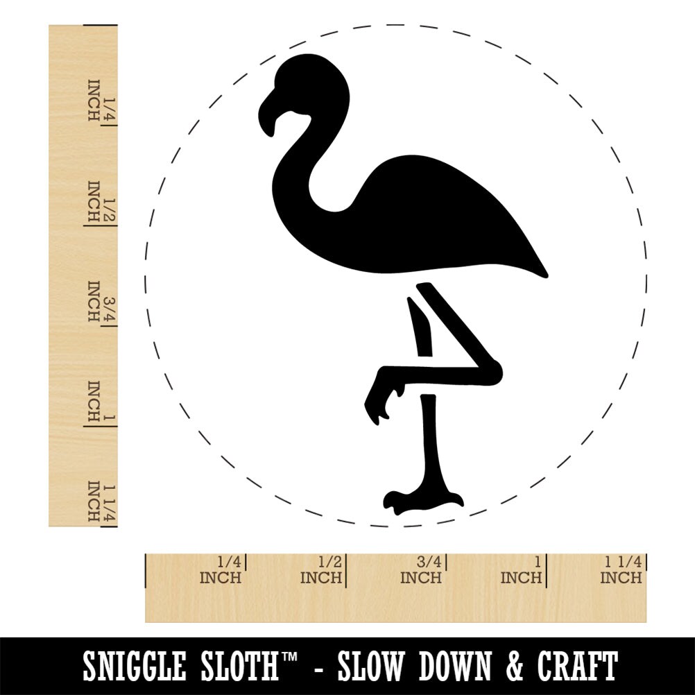 Standing Flamingo Self-Inking Rubber Stamp Ink Stamper for Stamping Crafting Planners