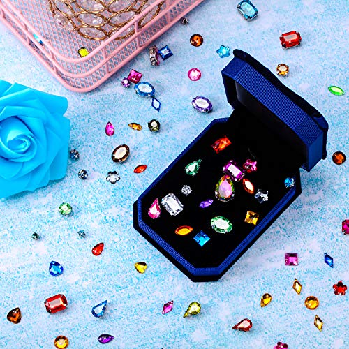 200 Pieces Sew on Rhinestone, Crystals Acrylic Gems Rhinestone Metal Prong  Setting Flatback Multi-Colors Mixed Shapes Sewing Rhinestones for DIY