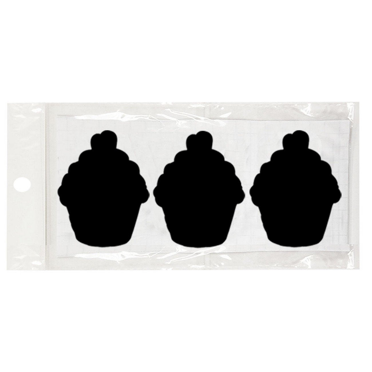 Wrapables Set of 30 Chalkboard Labels / Chalkboard Stickers, 2.95&#x22; x 2.04&#x22; Cupcake