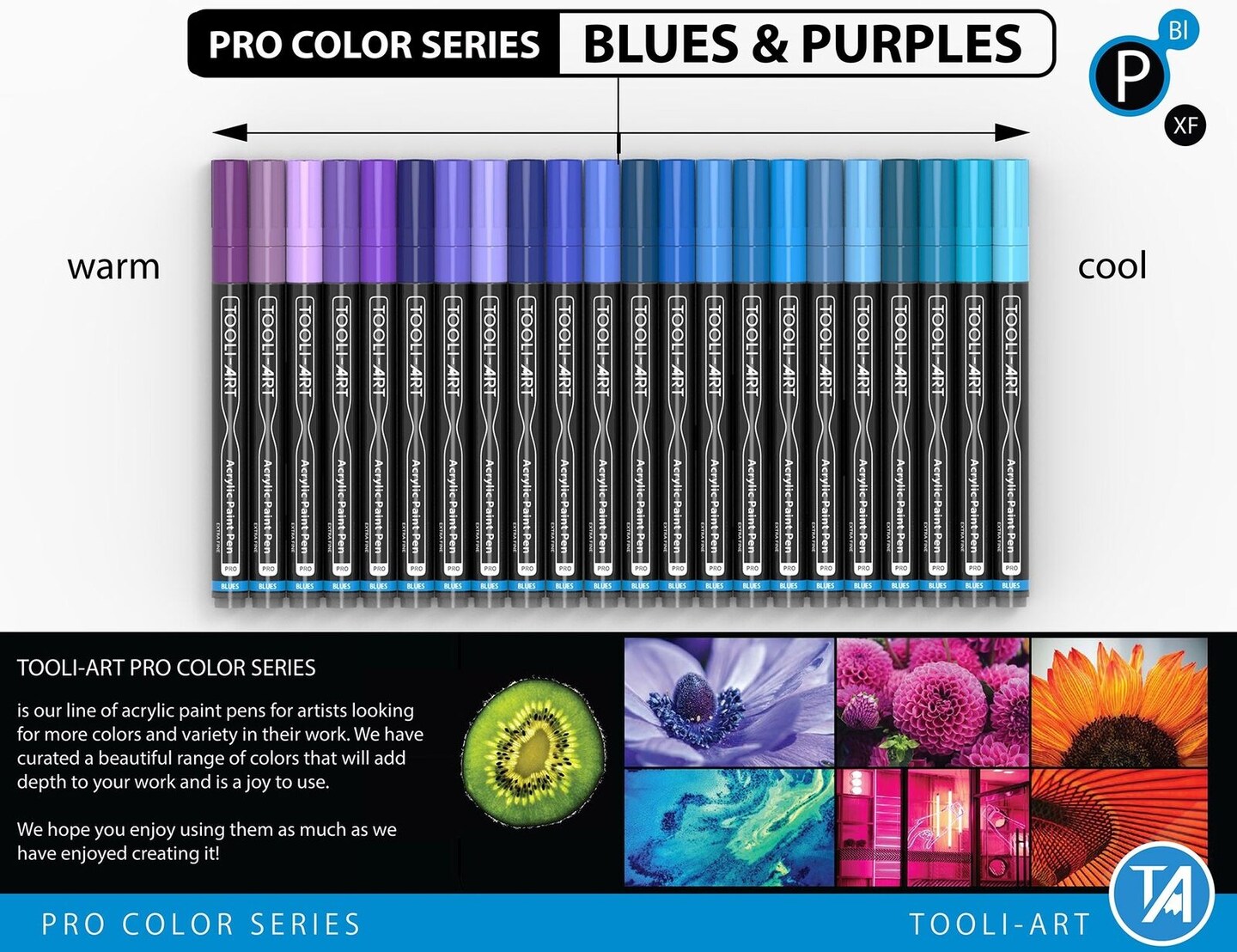 TOOLI-ART Extra Fine Assorted Pro Color Series 22 pcs