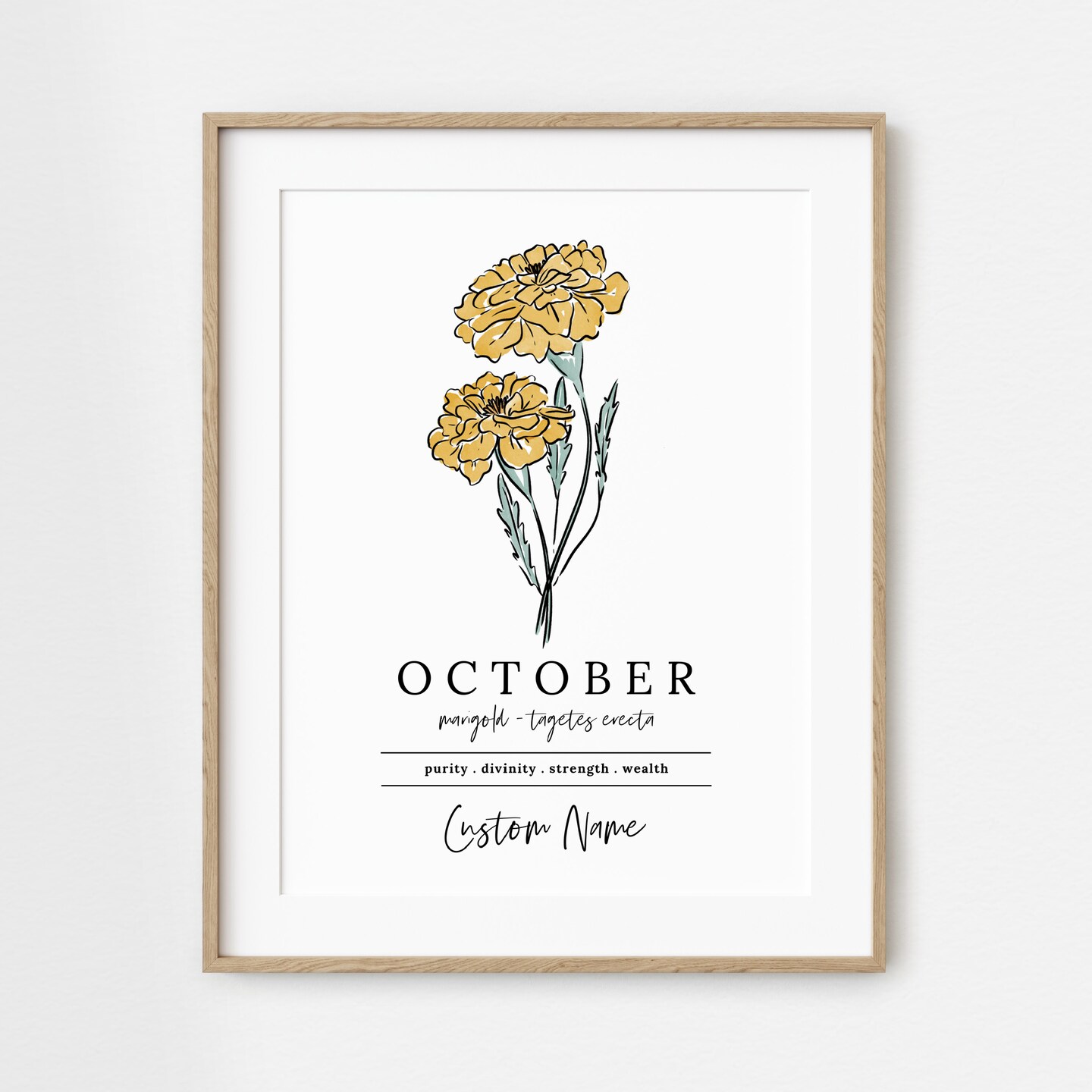 October - Marigold – Paper Trees Studio