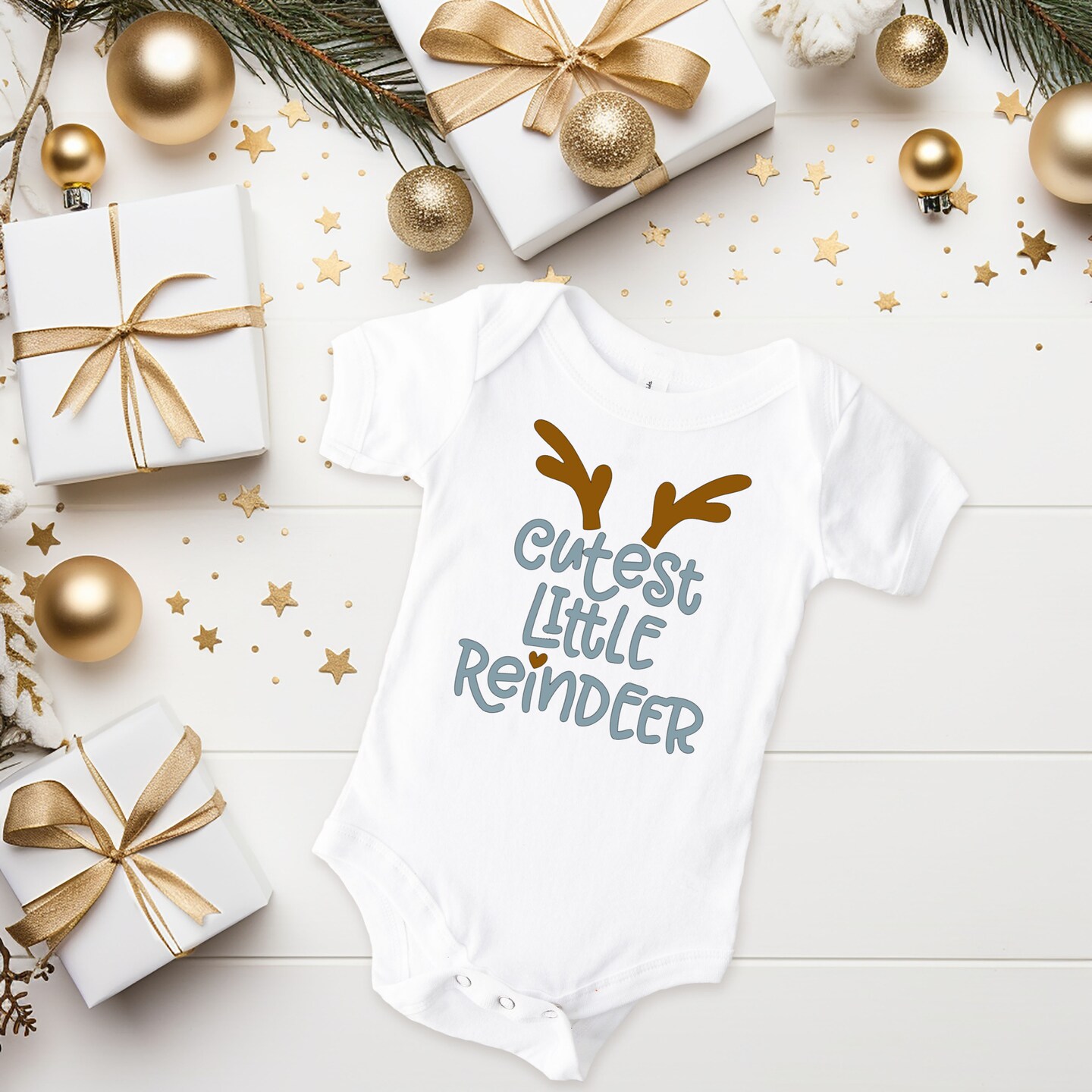 Reindeer onesie baby on sale