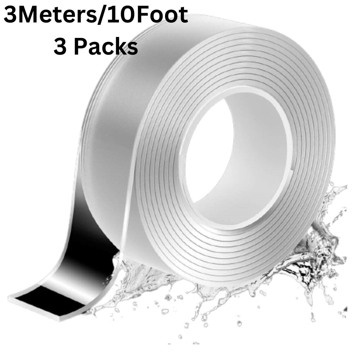 3 meter Sturdy Transparent Tape 3 packs