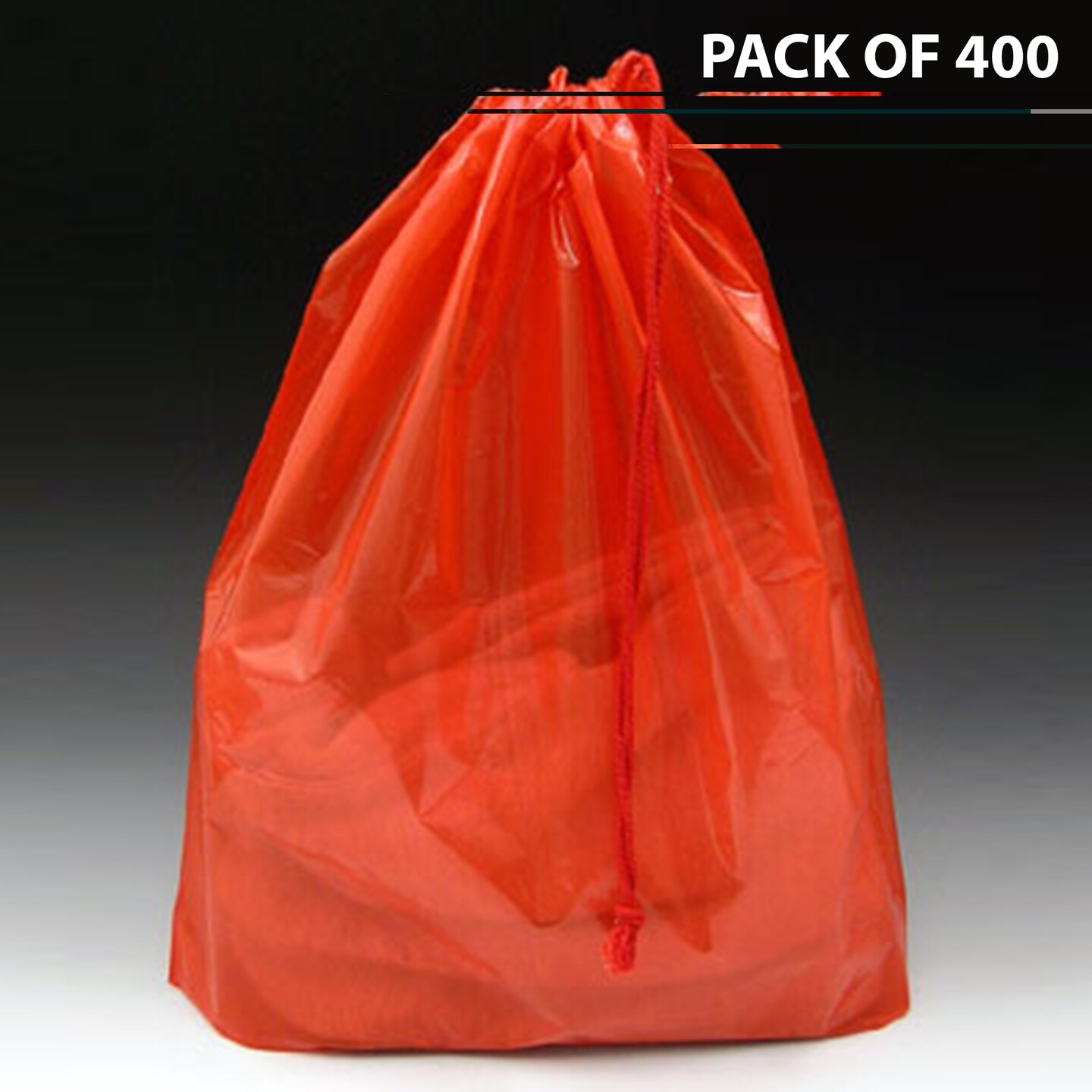 Poly Bag with Single Drawstring 16&#x22; x 18&#x22; | Crystal-Clear Clarity