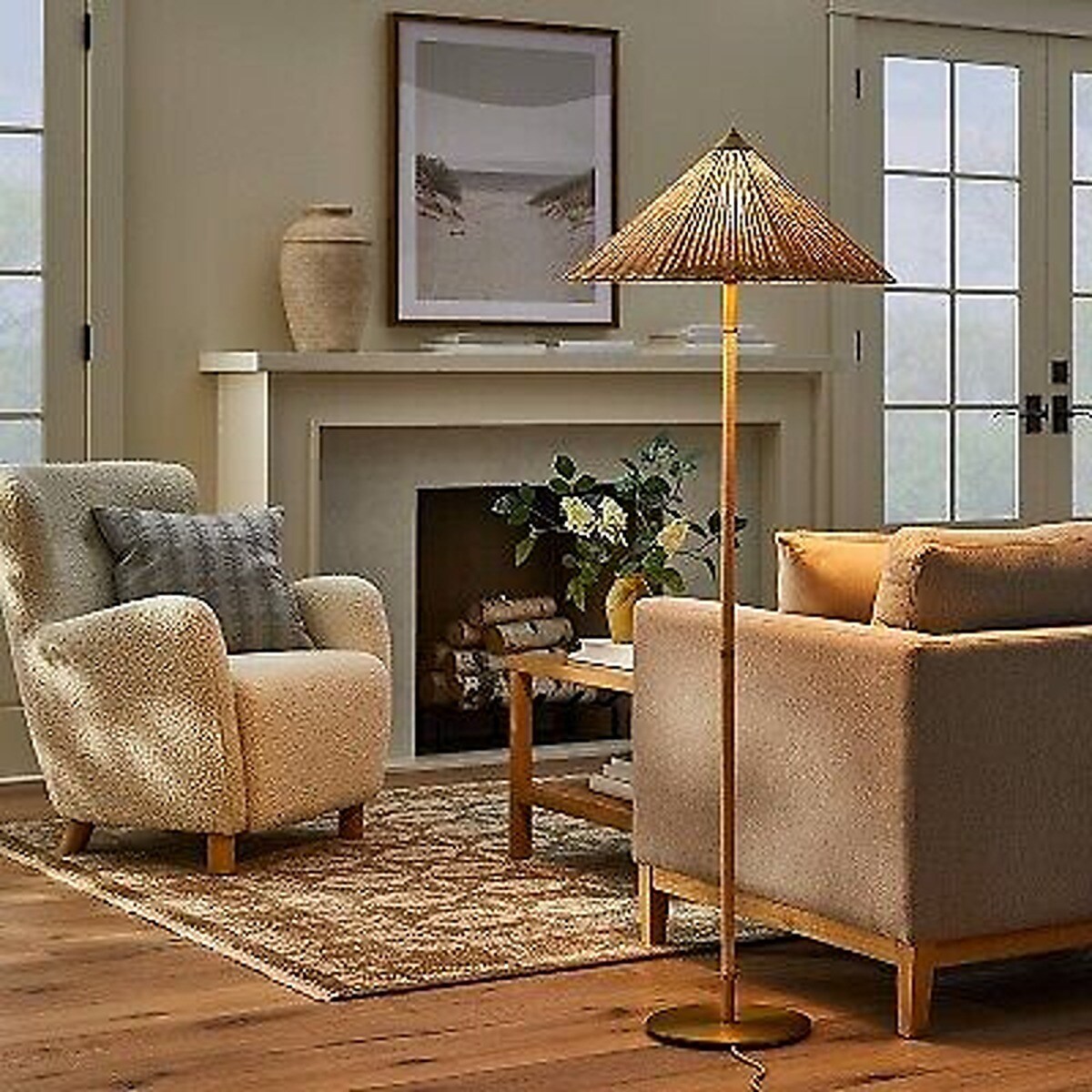 Classic Rattan Floor Lamp