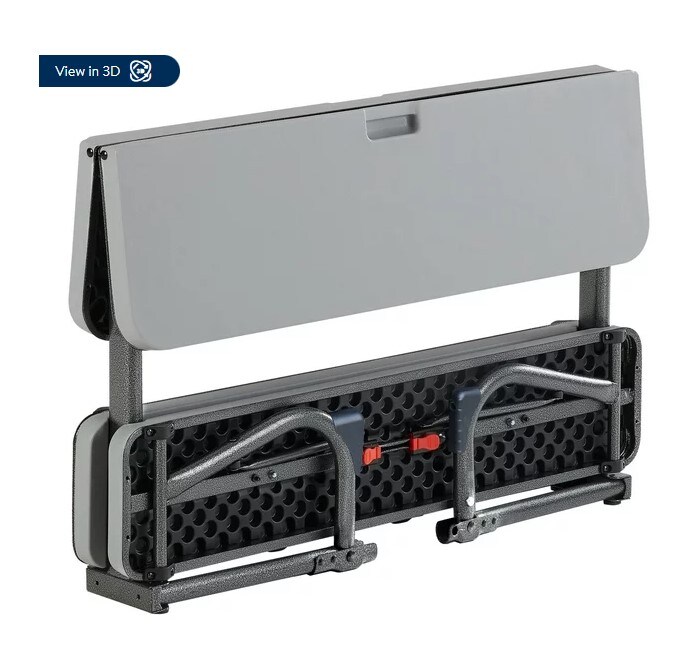 Gray Folding Kid's Activity Table for Children Ages 3 to 8, 33.11" x 40.94" x 21.85"