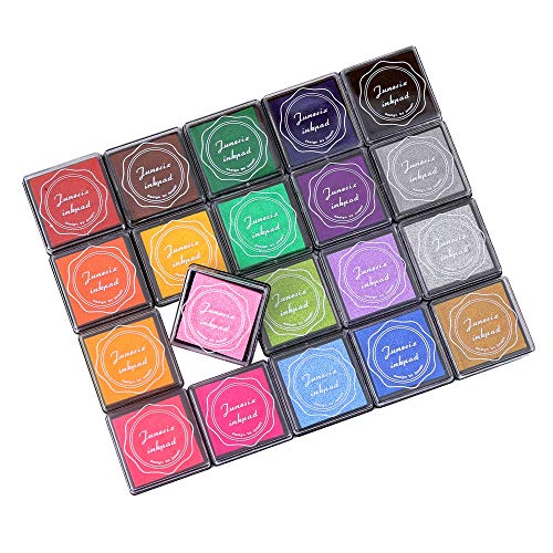 20 Multi-Colors Set Craft Ink Pad Inkpad for Paper Wood Fabric 15 Colors Available for Rubber Stamps
