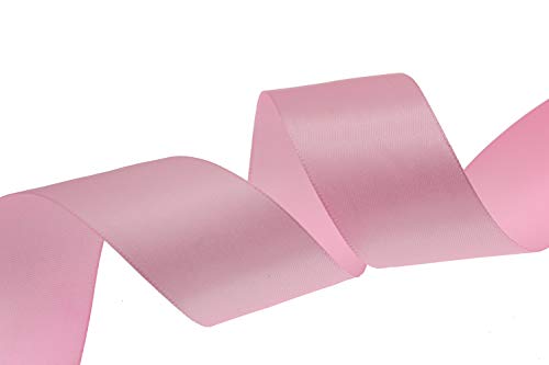 25 Yards 1-1/2 inch Wide Satin Ribbon Perfect for Wedding,Handmade Bows and Gift Wrapping(Pink)