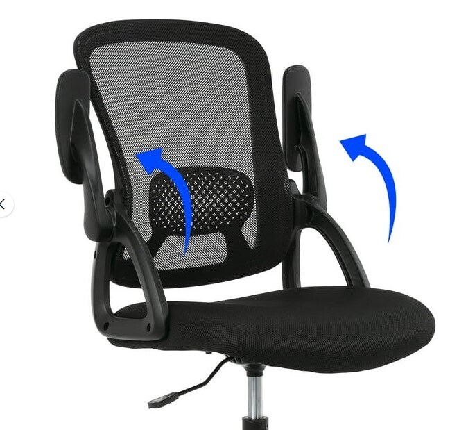 Ergonomic Mesh Back Task Office Chair with Flip-up Arms