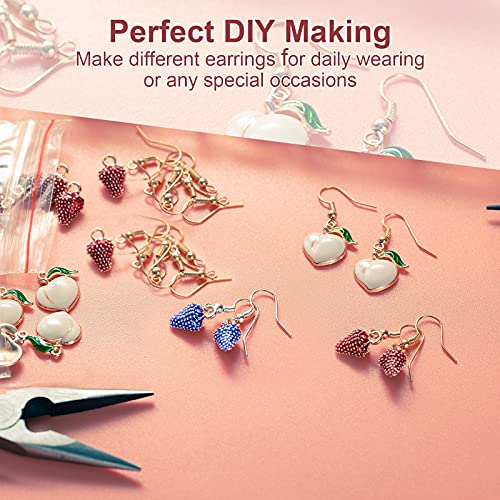 200 PCS/100 Pairs 925 Hypo-allergenic Earring Hooks Fish Hook  Ear Wires French Wire Hooks Jewelry Findings Earring Parts DIY Making with  200 PCS Clear Rubber Backs (M506)