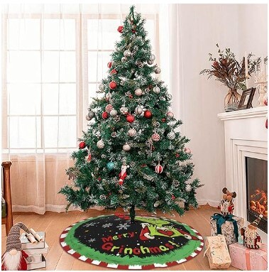 Indoor Winter Holiday Party Tree Mat Floor Decor 36 Inches Christmas Tree Skirt Xmas Decorations