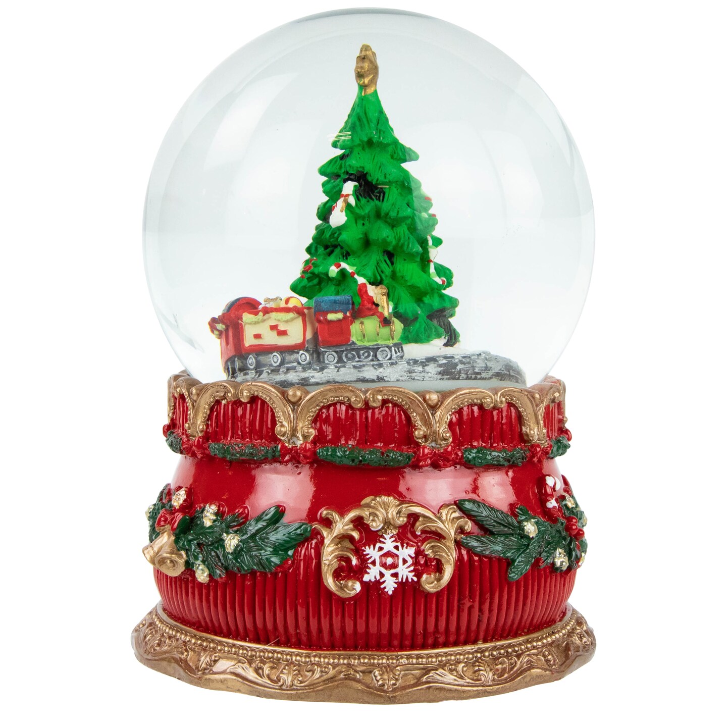 Northlight 5.5&#x22; Musical Christmas Tree and Train Water Globe