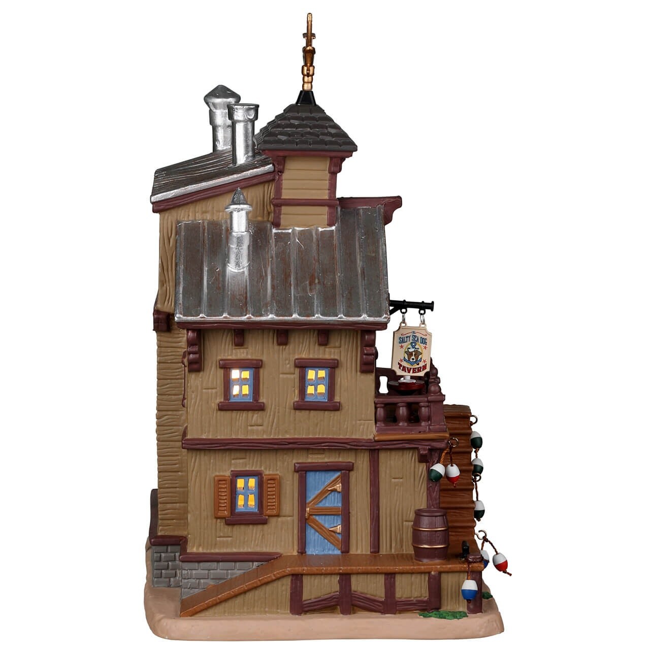 Lemax&#xA9; Plymouth Corners Village&#x2122;: The Salty Sea Dog Tavern Beach Building