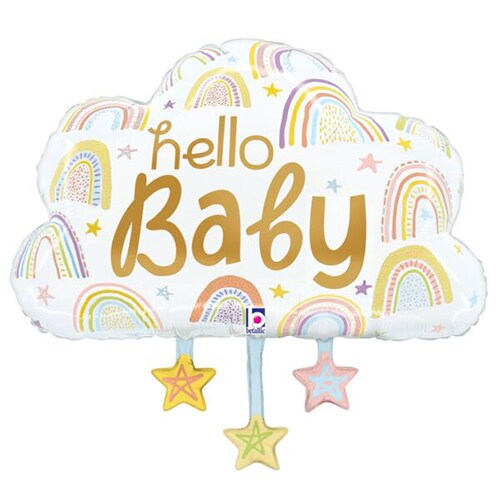 Hello Baby Cloud Super Shape Foil Balloon - 28&#x22;