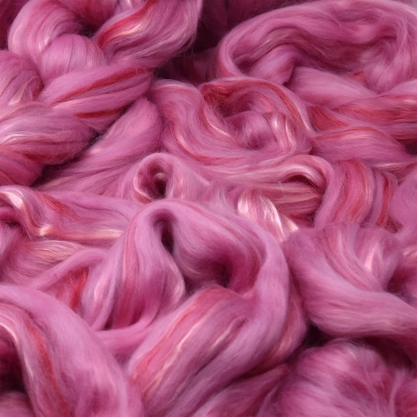 Merino Silk Luxe Tonal Designer Blend. Superfine Merino, Mulberry Silk, Tussah Silk. Top Roving for Spinning or Felting.