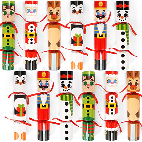 JOYIN 12 Pack Christmas Party Favor Non-Snap Party Table Favors with Christmas Characters Holiday Party Favor Supplies for Kids and Adults, Christmas Parties, Dinners and Holidays