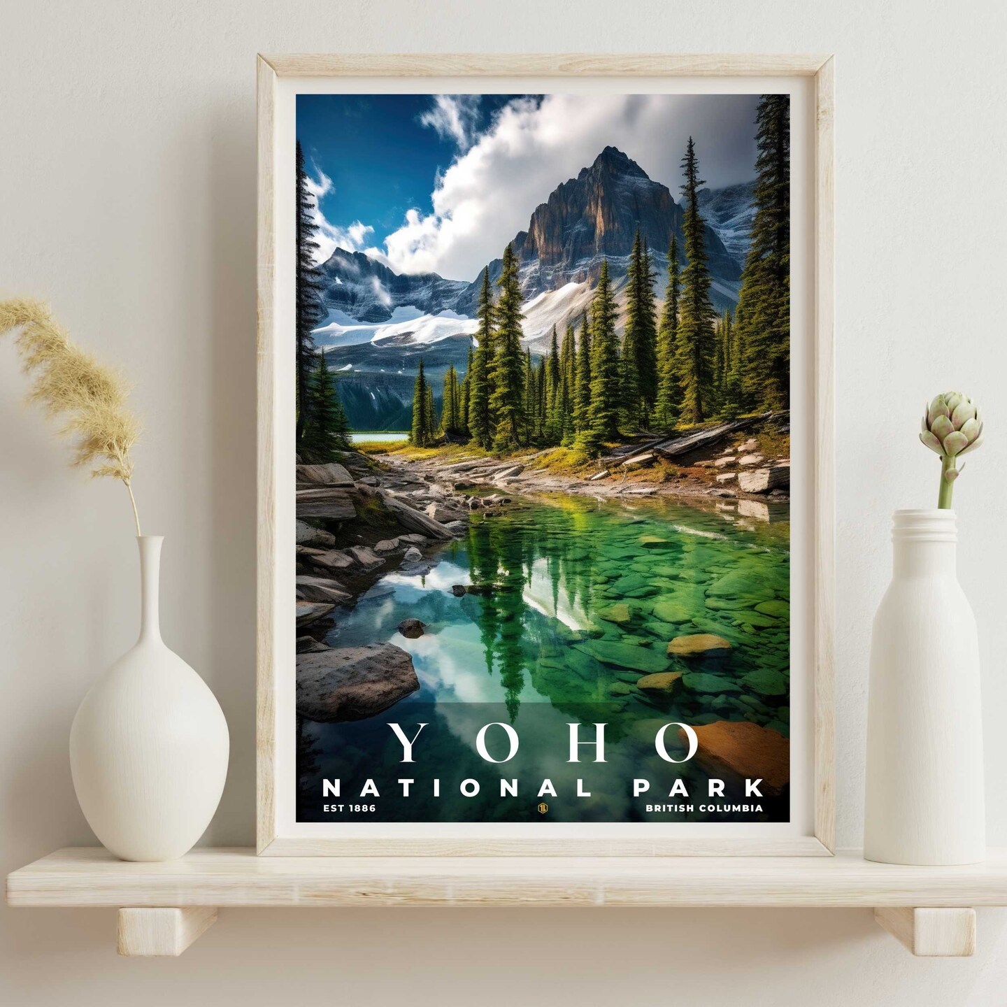 Yoho National Park Poster, Travel Print, Office Poster, Home Decor