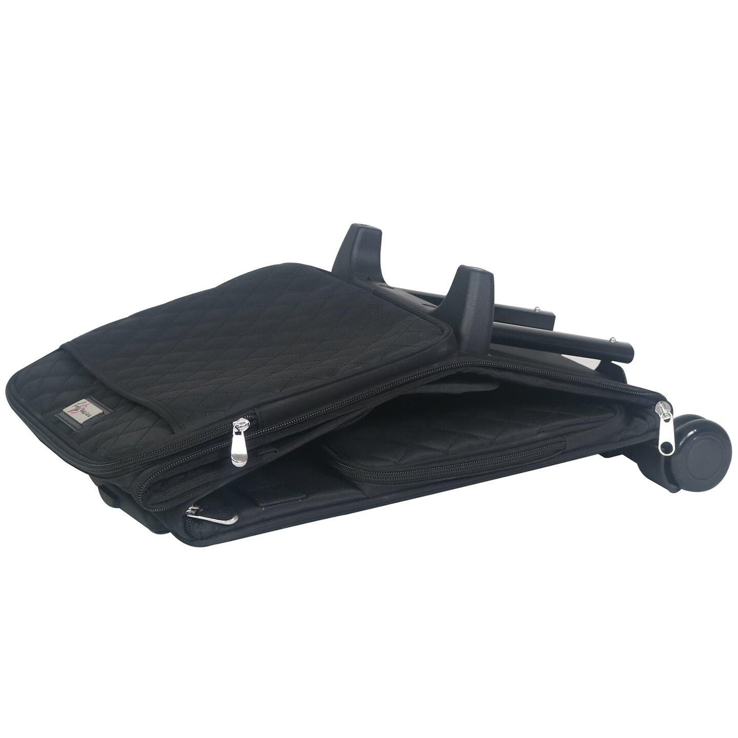 Collapsible Rolling Scrapbook &#x26; Featherweight Case, Black Quilted