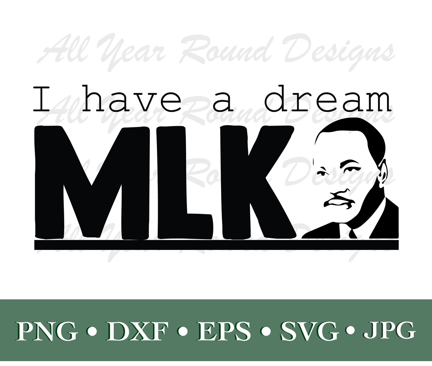 MLK Decor SVG PNG DXF EPS JPG Digital File Download, MLK Day Martin ...