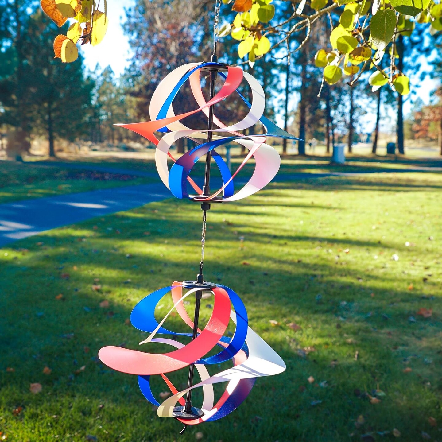 Red, White and Blue Poly Double Vortex Spinner