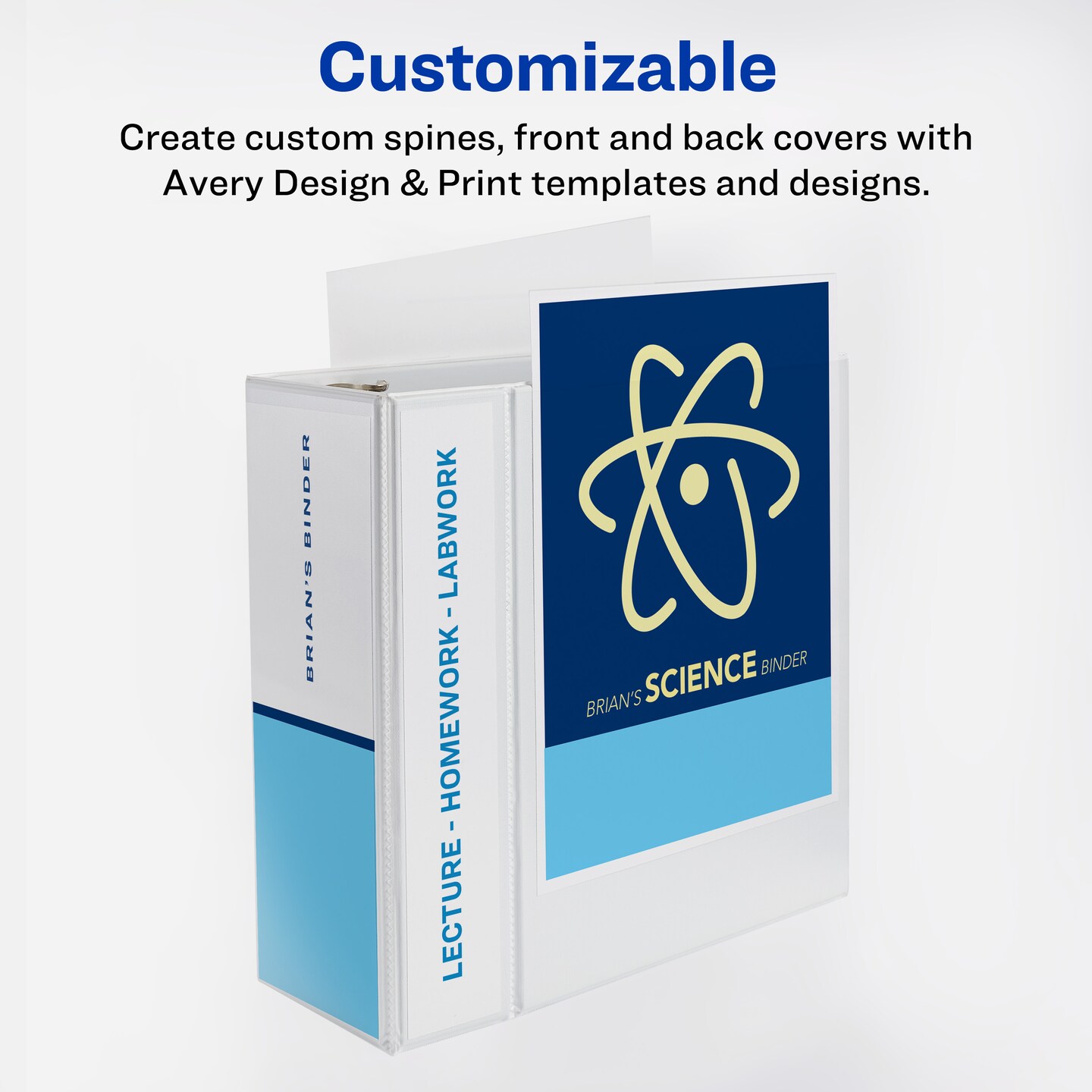 Avery Durable View 3 Ring Binder, 5 Inch EZD Rings, 1 Black Binder (46039)